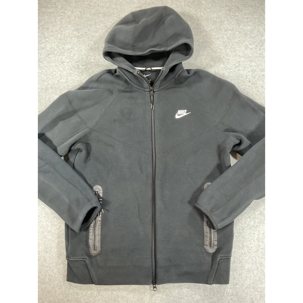 Nike Sportswear Tech Fleece Full-Zip Hoodie Black Mens Medium CU4489-010 2541